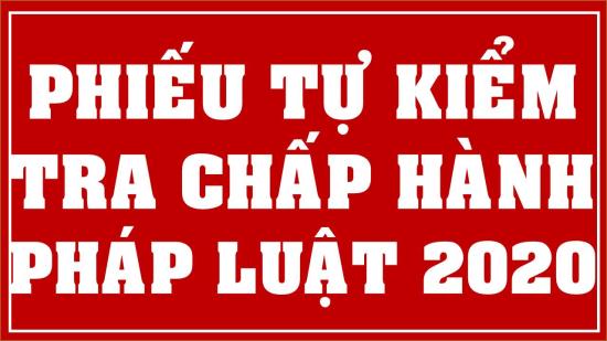 Phiếu 103 tự kiểm tra việc chấp hành pháp luật về giáo dục nghề nghiệp 2020